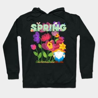 Flower Power Gnome: Celebrating Spring in Style Hoodie